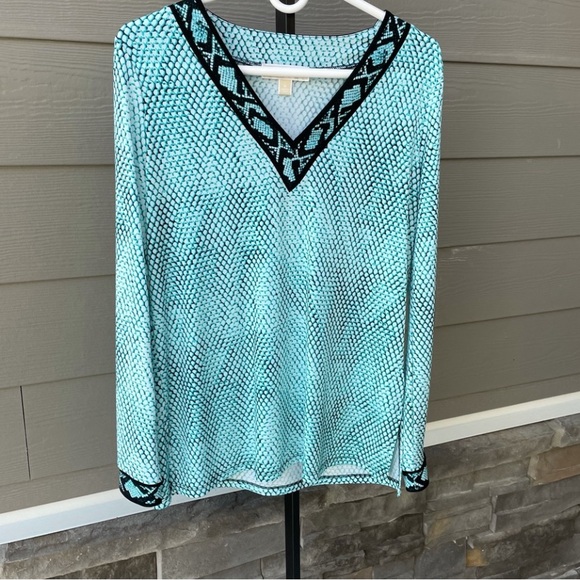 MK V- Neck Blouse. Size Medium (EUC) - Picture 1 of 11